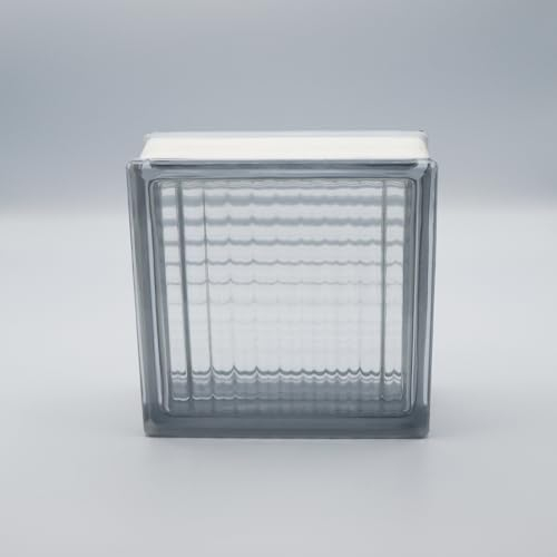 Fuchs Design THERMO BLOCK Slim, brique de verre Nuage clair, 19x19x8cm, isolation thermique : Ug 1,0