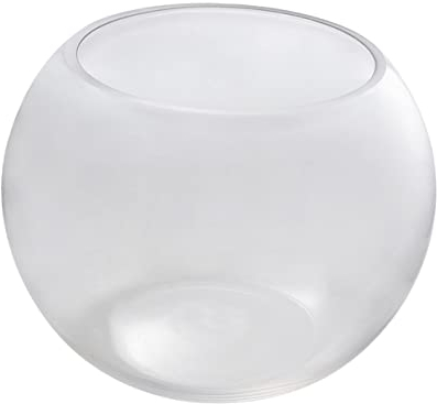 Verre Deau Planteur Terrarium Aquariums Mini Fish Tank Verre Vase Rond Bol Fish Tank Poisson Rouge Bol Fish Tank Planteur Pot Terrarium en Verre Bol Miniature Bol en Verre