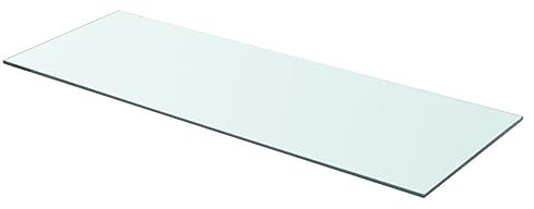 Kavolet Étagère en verre transparent 80 x 30 cm - Étagère murale pour salle de bain - Épaisseur : 8 mm