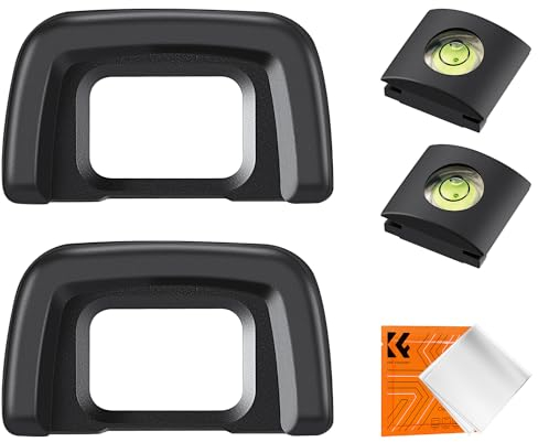 K&F Concept Œilleton Viseur + Protège Griffe avec Niveau à Bulle + Chiffon de Nettoyage Compatible avec Nikon D5000 D5100 D3000 D3100
