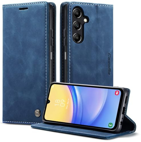 Phernykas Cover per Samsung Galaxy A15 4G/5G, Flip Libro in Pelle Premium, Wallet Case con Porta Carte, Portafoglio Case Chiusura Magnetica, [Antiurtoo][Cavalletto] Custodia per Samsung A15, Blu