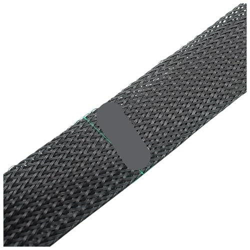 SynapSYA Gaine tressée isolée Noire, 1/5/10/50/mètre, 4/6/8/10/12/14/20/25mm, Manchon de Protection for Presse-étoupe à Fil serré Gaine Cable(20MM,100 Meters)