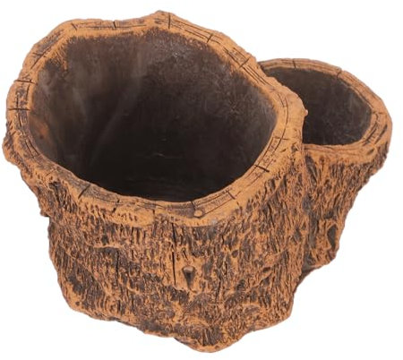 Sosoport Maceta Vintage De Imitación De Madera Maceta De Cemento Raíces De Árbol Jardinería Creativa para Suculentas Bonsái Jardín De Hadas para Uso Interior Hogar Oficina y Jardín