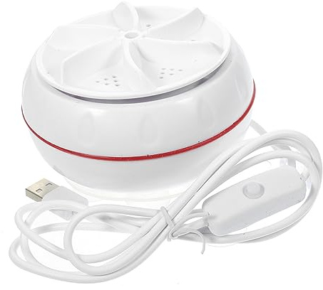 Lavadora Portátil USB y Interruptor de 10w Mini para Viaje | Blanco Abs, para Ropa Interior y Prendas, Compacta y Ligera, Uso en Viaje y Desplazamientos