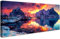 Mit Rahmen Leinwand Bilder Norwegen Lofoten Inseln Leinwandbilder Bild auf Leinwand Malerei Sonnenuntergang Gletscher Fischerhütten Bild Wandbilder Heim Wohnzimmer Schlafzimmer Wanddekoration 50x120cm