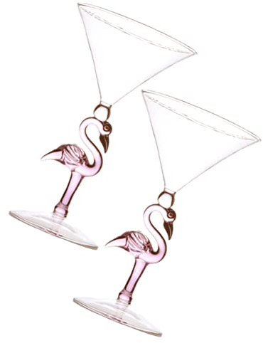 Cabilock Copa De Vino Detalles Flamencos Cristal Rosa Ideal Para Fiestas y Cócteles