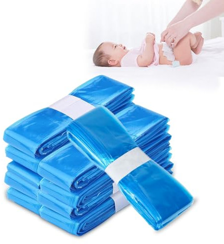 Forhandy 10 Stück Nachfüllfolie für Windeleimer, 4,5m Wiederverwendbar Geruchsdicht Windeleimer Nachfüllbeutel - Bis 320 Windeln, Kompatibel mit Angelcare/Tommee Tippee/Litter Locker - Blau