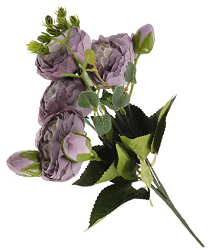 Amosfun Künstlicher Pfingstrosenstrauß Aus Seide – Lebensechte Dekoration Für Zuhause Und Hochzeit