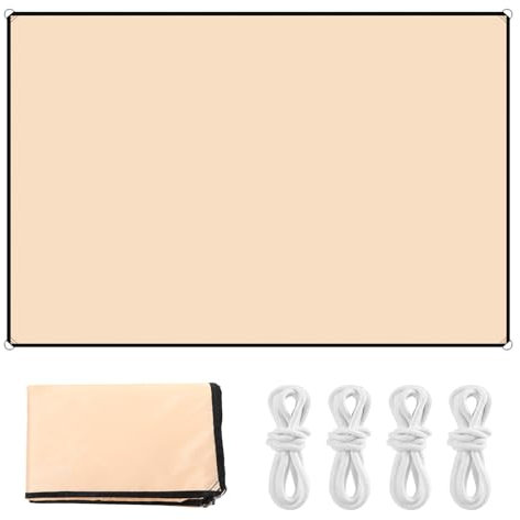 KEESIN Toldo de Sol, 2x3m, toldo Impermeable, toldo de terraza con Cuerdas Libres, para techos de terraza, Jardines, Piscinas, picnics al Aire Libre (Caqui)