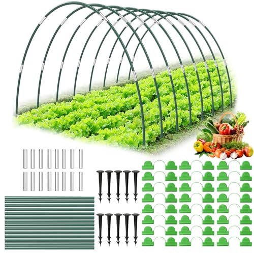40 Piezas Arcos para Invernadero, Aros de Invernadero para Tunel, Aros De Soporte De Jardin, Aros De Invernadero para Cultivar Túneles, DIY Planta de Apoyo de Estacas de Jardín