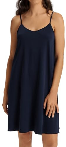 Hanro - Cotton Silk Damen Nachthemd – Spaghettikleid mit Seidenträgern, 100% Baumwolle, 95 cm