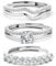 ALEXCRAFT Rings Women Set Womens Rings Ster Silver Adjustable Ring For Women Set With Cubic Zircon Stones Stackable