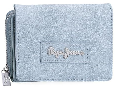 Pepe Jeans Jana Billetero con Monedero Azul 10x8x3 cms Poliéster con Detalles en Piel Sintética by Joumma Bags