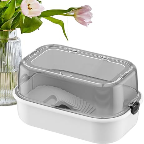 lisutupode Turtle Habitat Tank Kit – Vollansicht Schildkröten-Aquarium-Set, Multifunktionsbereich, Bodenablauf, Bask Stage, Haustierbedarf für Krabben und Krebse