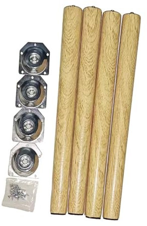 Holz-Möbelbeine, Ersatz für Schreibtisch, Computertisch, 4 Stück, 60 cm Beine
