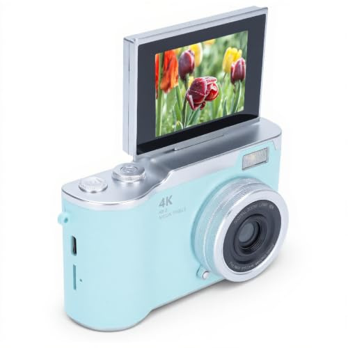Fotocamera Digitale, 1080p 48 MP da 2,4 Pollici HD Display 18x Zoom Focus Automatico Vlogging Telecamera Anti Shake Fotocamera Compatta per Adolescenti Ragazzi Ragazzi Anziani