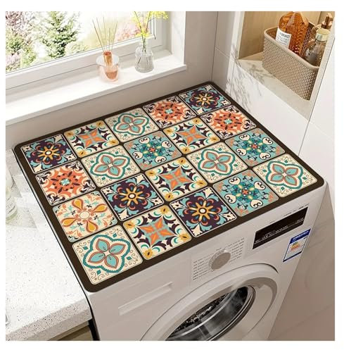 DSFDFDG Funda Vintage for Lavadora, Impermeable, de diatomeas, 60 x 50 cm(Style1)