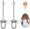 Gancio per Altalena, 2 M10 Ganci per Altalena con Cuscinetti a Sfera in Acciaio Inox 304, Gancio per Altalena per Travi in Legno Amache Yoga Sacco da Boxe