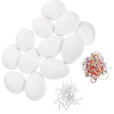 ERINGOGO 50sätze Kunststoff Eier Pendants Für Handys Ostereier Dekoration Graffiti Eier Mit Bunten Aufhängern Für Ostern Und Kreative Bastelprojekte