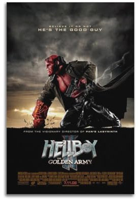 ASDASDHBW Hellboy Filmposter, dekoratives Gemälde, Leinwand, Wandposter und Kunstdruck, modernes Familienschlafzimmer-Dekor-Poster, 20 x 30 cm