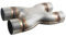 Abgasrohrleitungen Universal-Auspuff X-Rohr 2,5/3 Einlass/Auslass Edelstahl Dual Crossover X-Rohr Auspuffspitze Zum Anschweißen Autoschalldämpfer(2.5 inches)