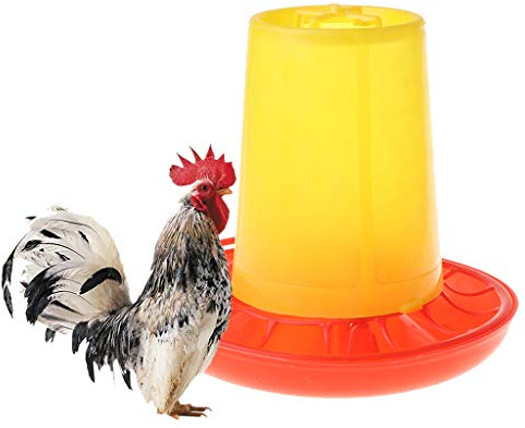Automatischer Hühnerfutterspender für Geflügel, Futtereimer, Hühner, Geflügel, Futtereimer für Hühner, Enten, Vögel
