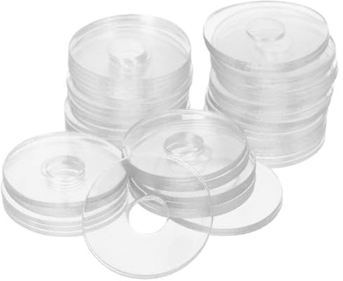 Cabilock 50 piezas Arandelas Transparentes para Tornillos de Manijas de Ducha Juntas Planas de Vinilo para Reemplazo y Reparación Compatible con Componentes de Vidrio