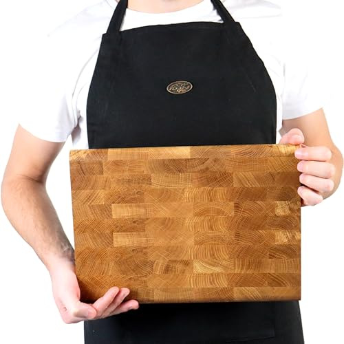 B4K® Tabla de cortar 35 × 25 cm de madera de roble