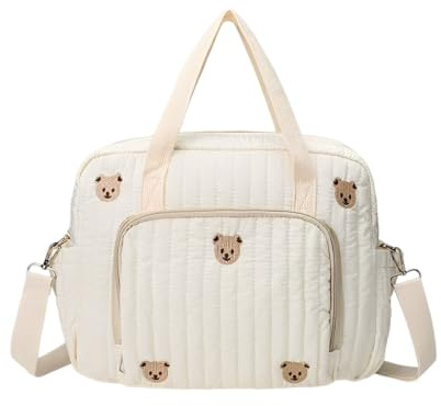 Groß Wickeltasche Für Baby 35×29×10cm, Diaper Bag, Vielseitige Tragetasche | Kliniktasche Geburt mit Schultergurt, Mama Tasche, Mommy Bag, Windeltasche & Reisetasche für Krankenhaus Reisen Kinderwagen