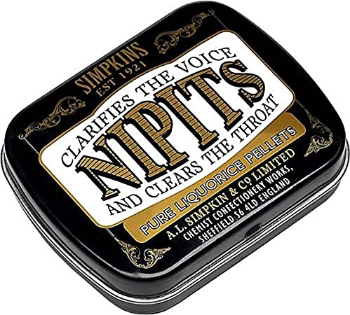 Nipits Liquorice Pellets Original Pocket-Size Tins 12 g (Pack of 6)
