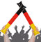 narrenwelt Airsticks Fan Deutschland BRD Fan - Artikel 2 STK, ca. 58 cm