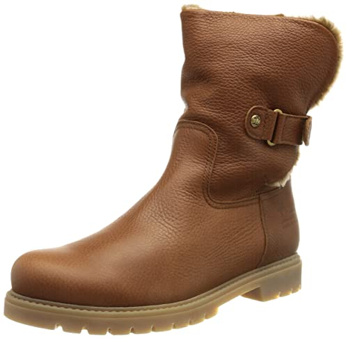 Panama Jack Felia Damen Warm gefüttert Biker Boots Halbschaft Stiefel & Stiefeletten, Braun (Bark B8), 38 EU