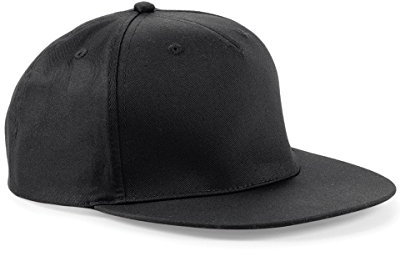 Beechfield Snapback Rapper Cap Colour=Black Size=O/S