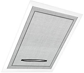 jarolift Fliegengitter für Dachfenster ohne Bohren Insektenschutz Mückenschutz, mit Reißverschluss, Kürzbar, 130 x 150 cm (B x H), Schwarz - 4er Pack