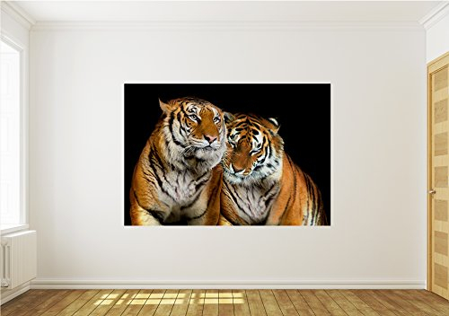 Vlies Fototapete Tapete Vliestapete ForWall Tiger Urwald Wald AF130VE XL (208cm x 146cm) Photo Wallpaper Mural