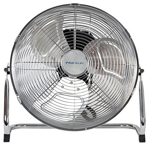 Commercial Portable High Velocity Air Circulation Floor Gym Fan 20 / 50CM - 3 Speed Tilting Chrome Finish Ideal for home office workshop garage (20 Inches)