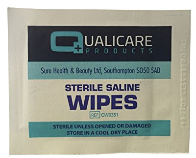 250 x QUALICARE First AID STERILE Saline Alcohol Free Skin Safe Wound Cut Cleansing Wipes