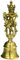 Purpledip Unique Brass bell with Lord Krishna for Hindu pooja, Indian gift ideas (10223)