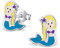 Bungsa Meerjungfrau Kinder-Ohrstecker .925 ECHTSILBER Mermaid Arielle (Ohrringe Echtschmuck Studs Ohrschmuck Jungs Mädchen)