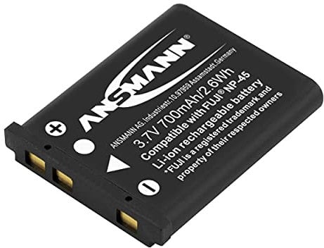 ANSMANN Li-Ion 3.7V Camera Battery Replacement For NP-45 / NP-45S [Pack of 1] Compatible with Fuji & Fujifilm Cameras Incl Fuji FinePix J10/ J110W, Fujifilm FinePix XP80 & Many More - 5 Year Warranty