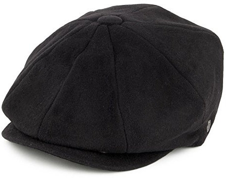 Jaxon & James Herren Jaxon Hats Harlem Newsboy Cap Schirmmütze, Schwarz, 54
