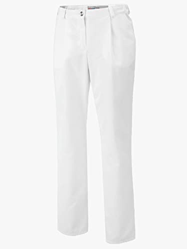 BP 1647-400-21-52l Hosen für Frauen, mit Bundfalten und Taschen, 215,00 g/m² Stoffmischung, weiß, 52l