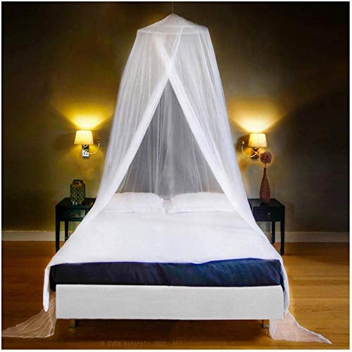 EVEN Naturals Mosquito Net for Bed Tent Adult, Pop-Up Tent, Fly Canopy Mosquito Nets, Bed Tent Double to King, Bed Canopy for Princess Bed, Mosquito Net Travel w/ Travel Bag (850cm Round x H 220cm)