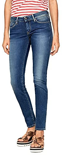 Pepe Jeans Damen Soho Skinny Jeans, Blau (Denim-Z63), 34W / 32L