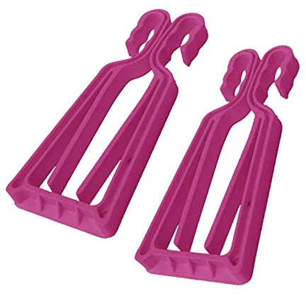 SKITRÄGER und Stöcke klipski in fuchsia (Paar) – Schnelle und einfache Anwendung, für die Experten wie für die keinen