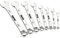 Clarke CHT817 8 Piece Whitworth Combination Spanner Set