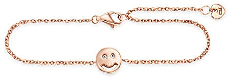 cai Damen Armband 925/- Sterling Silber 16+3cm rotvergoldet Zirkonia rot 135260081-19