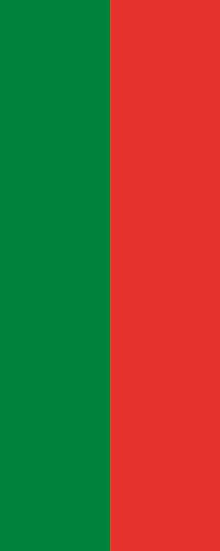 U24 Drapeau haut de gamme Vert/rouge 80 x 200 cm