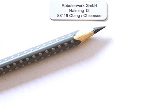 Roboterwerk Drohnen-Kennzeichen - 3 Zeilen, Namenschild und/oder mit ab 2021 geforderter e-ID, 30x10mm, Aluminium eloxiert Silber