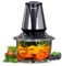 Geepas 400W Mini Food Processor | 1.2L Glass Jar Bowl & 4 Stainless Steel Blades, 2 Speed, Mini Food Chopper Shredder Perfect for Salads, Salsa, Guacamole, Pesto, Curry Pastes & More – 2 Year Warranty